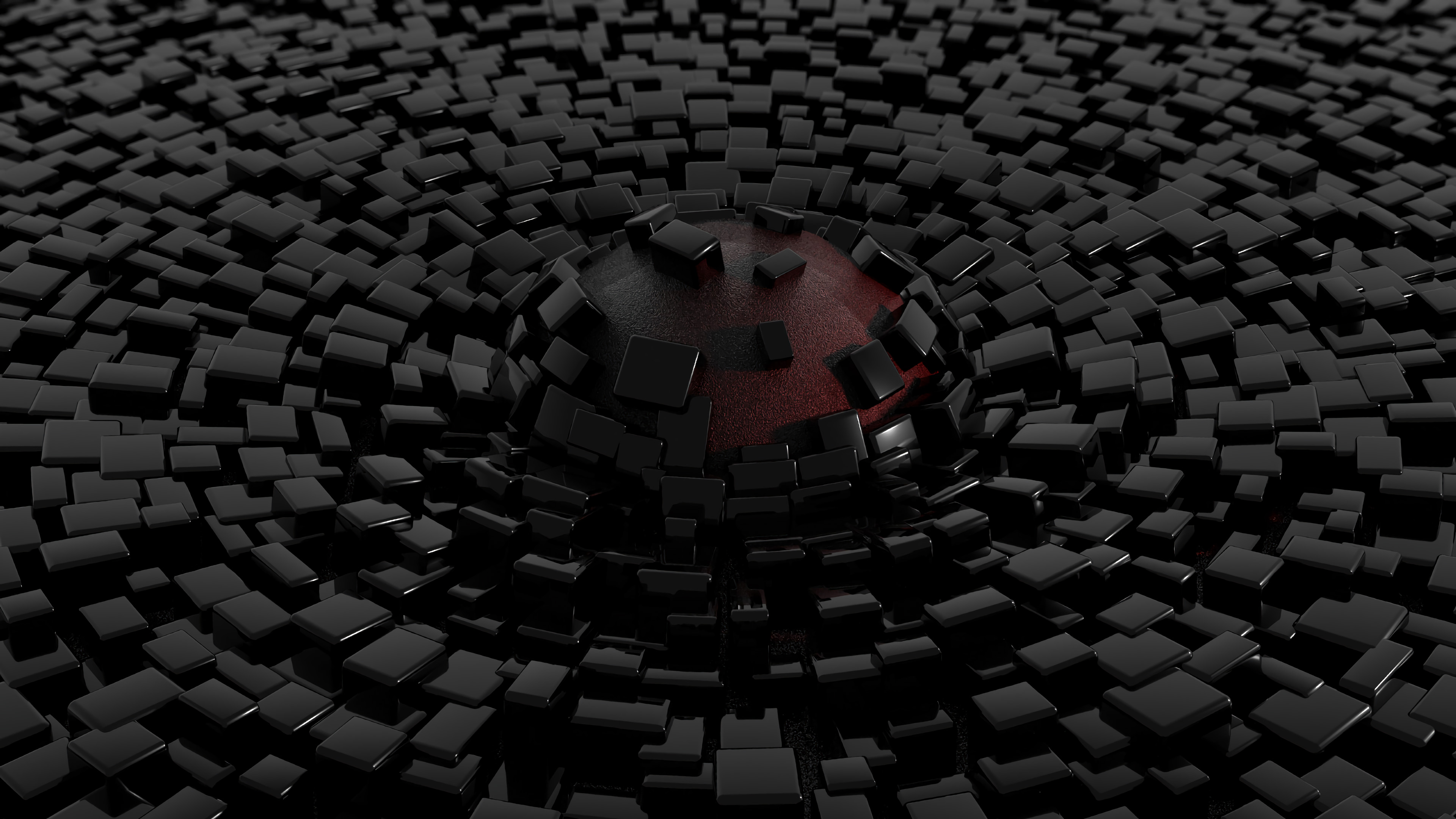 black abstract 3d 4k